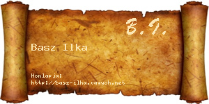 Basz Ilka névjegykártya